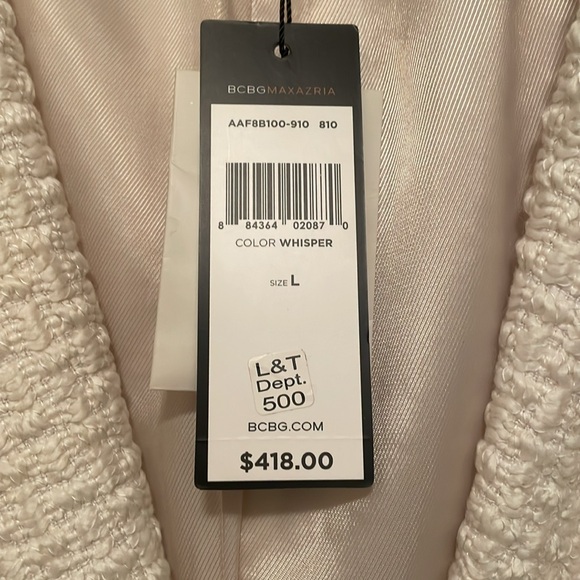 BCBG cream wool wrap coat - Picture 3 of 5